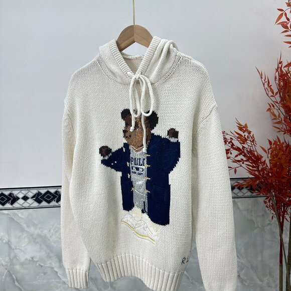 Ralph Lauren Cream Sweater with BearDesign - Picture 9 of 10